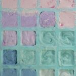 Chalk mixture in molds